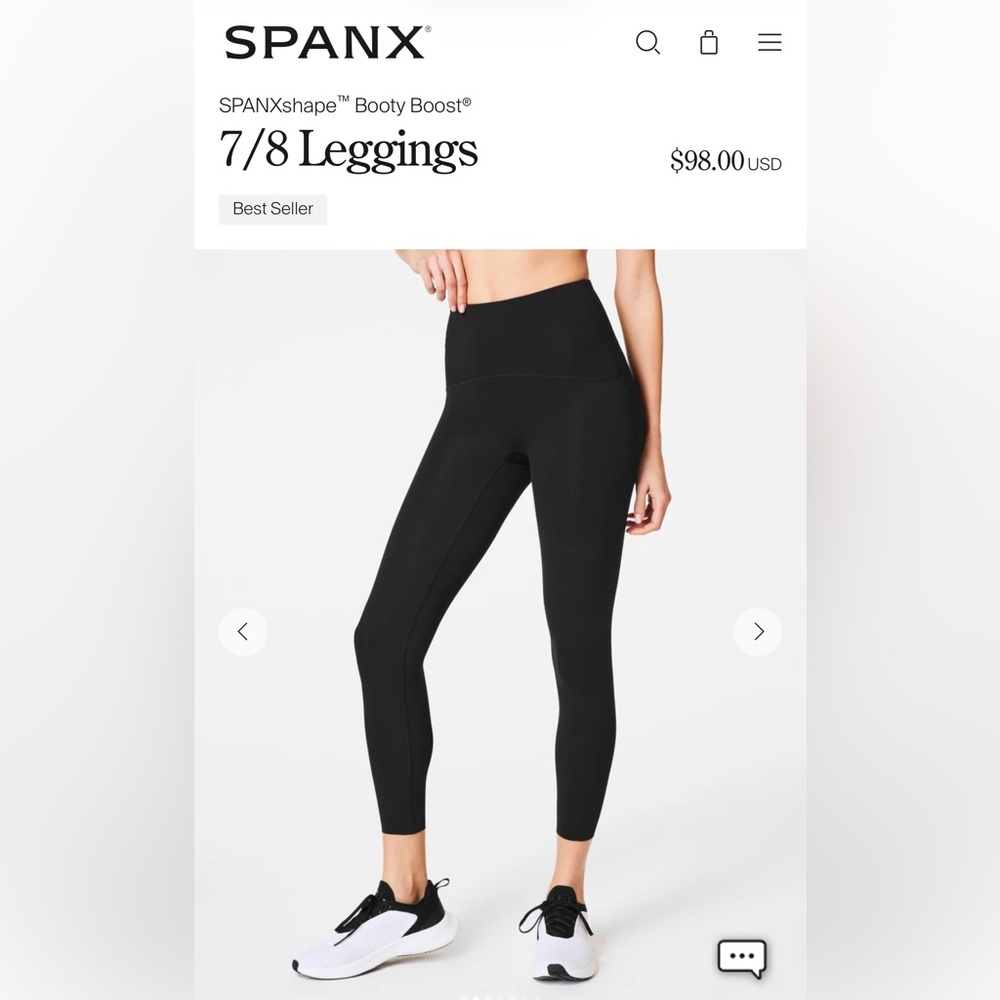 NWT - SPANX | SPANXshape Booty Boost 7/8 Leggings | Size M